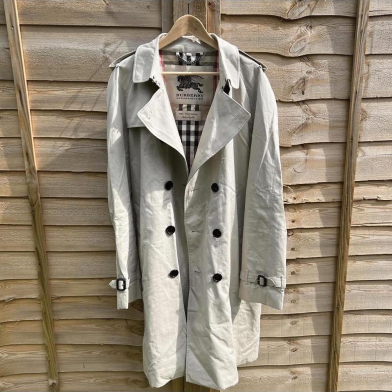 PRICE DROP Burberry Belted Trench Coat Size 54. Depop