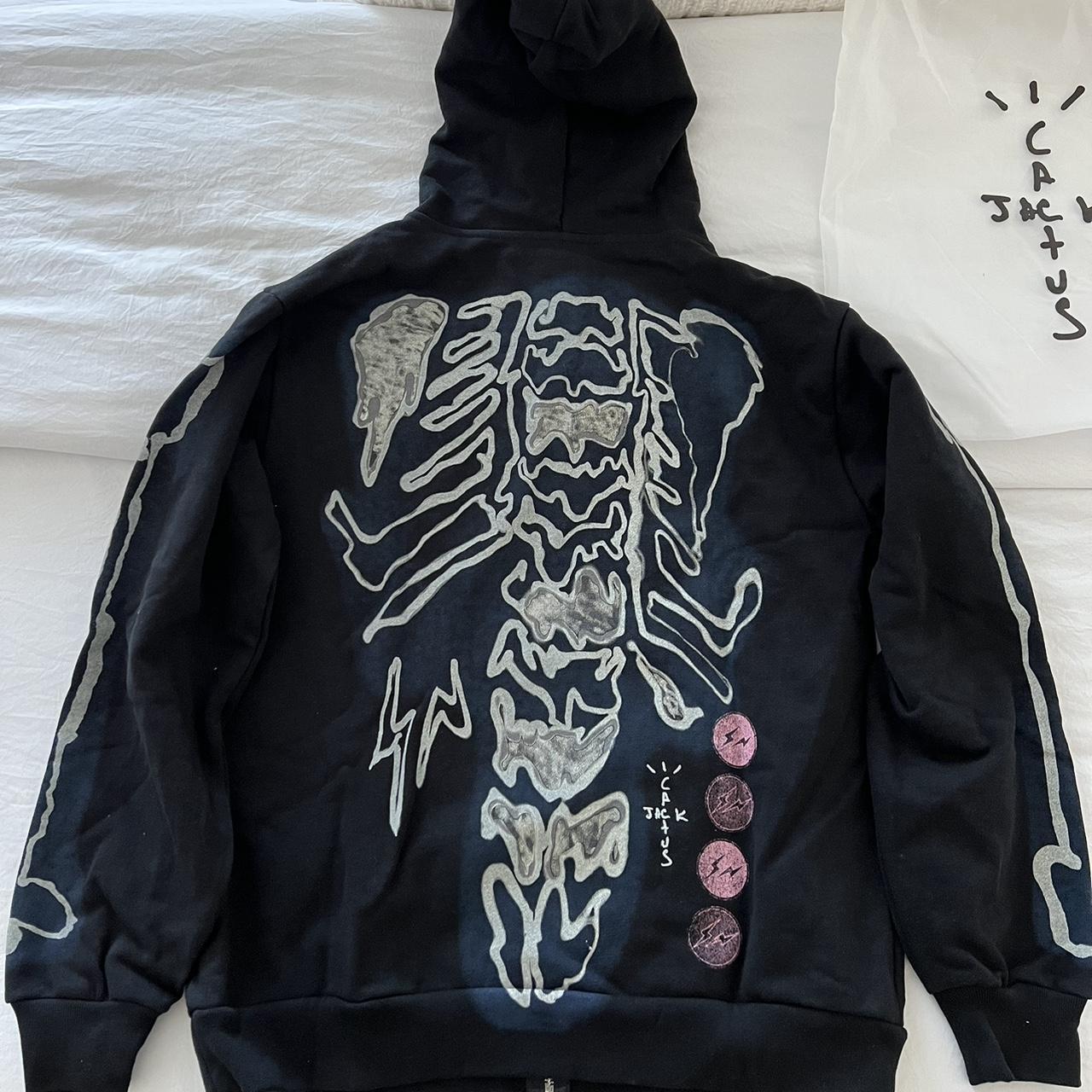 cactus jack fragment skeleton hoodie