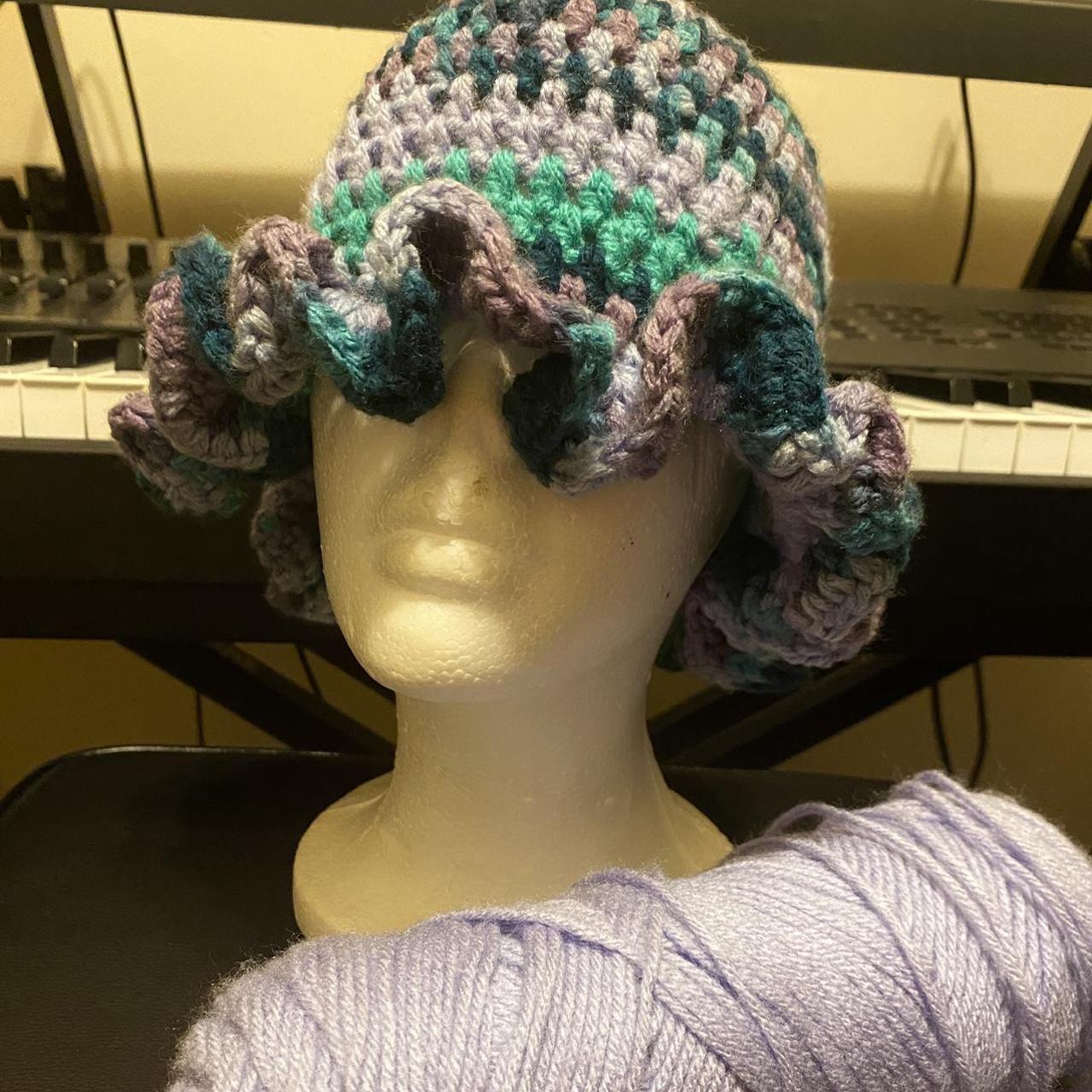 Colorway Ruffle Hat 💜 - crochet by me (open to... - Depop