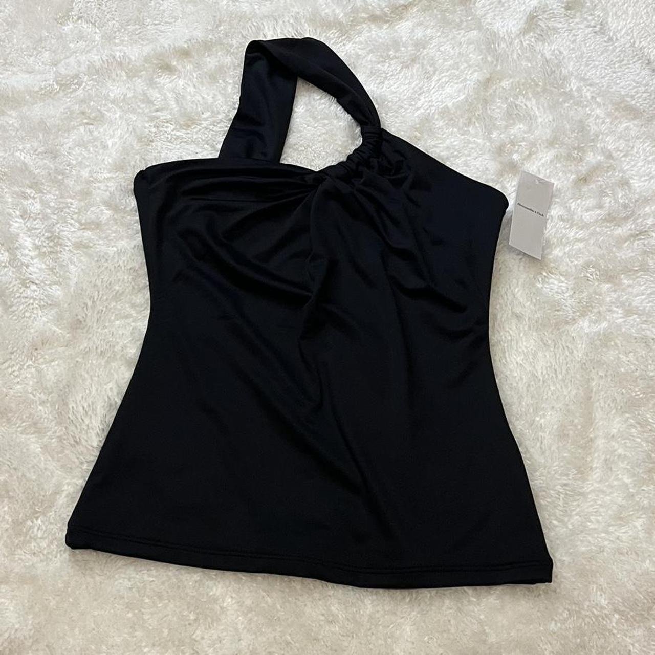 ABERCROMBIE One Shoulder Twist Top **top is black,... - Depop