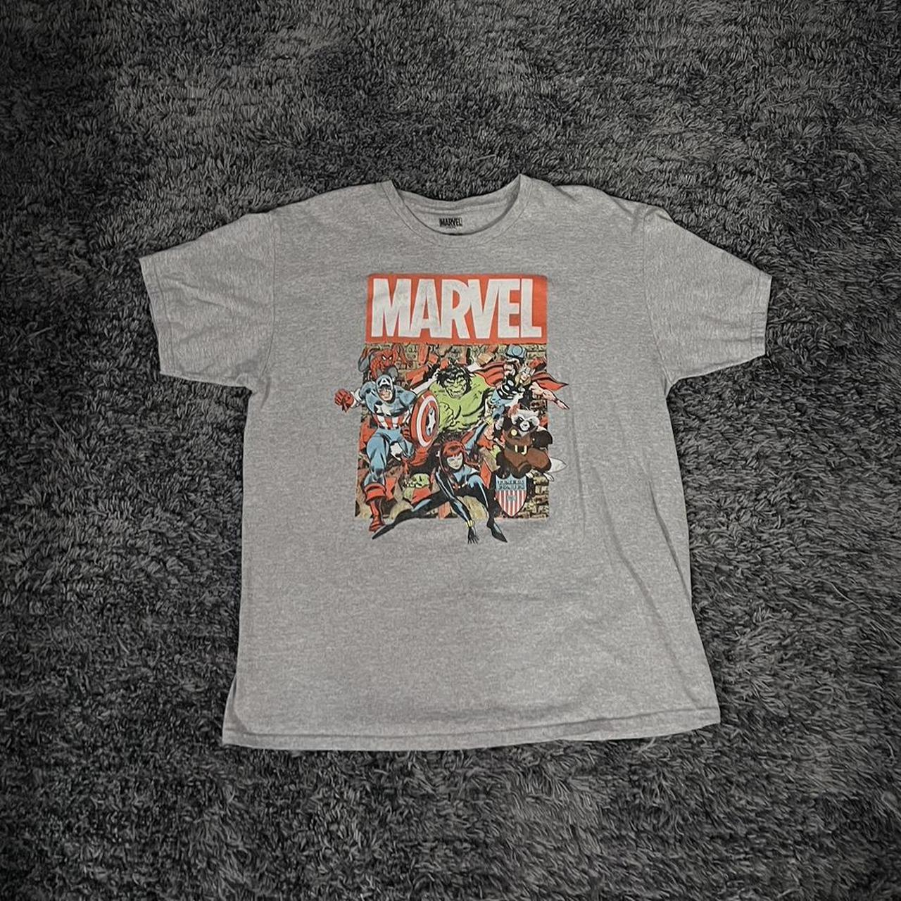 Marvel Men's Grey T-shirt | Depop