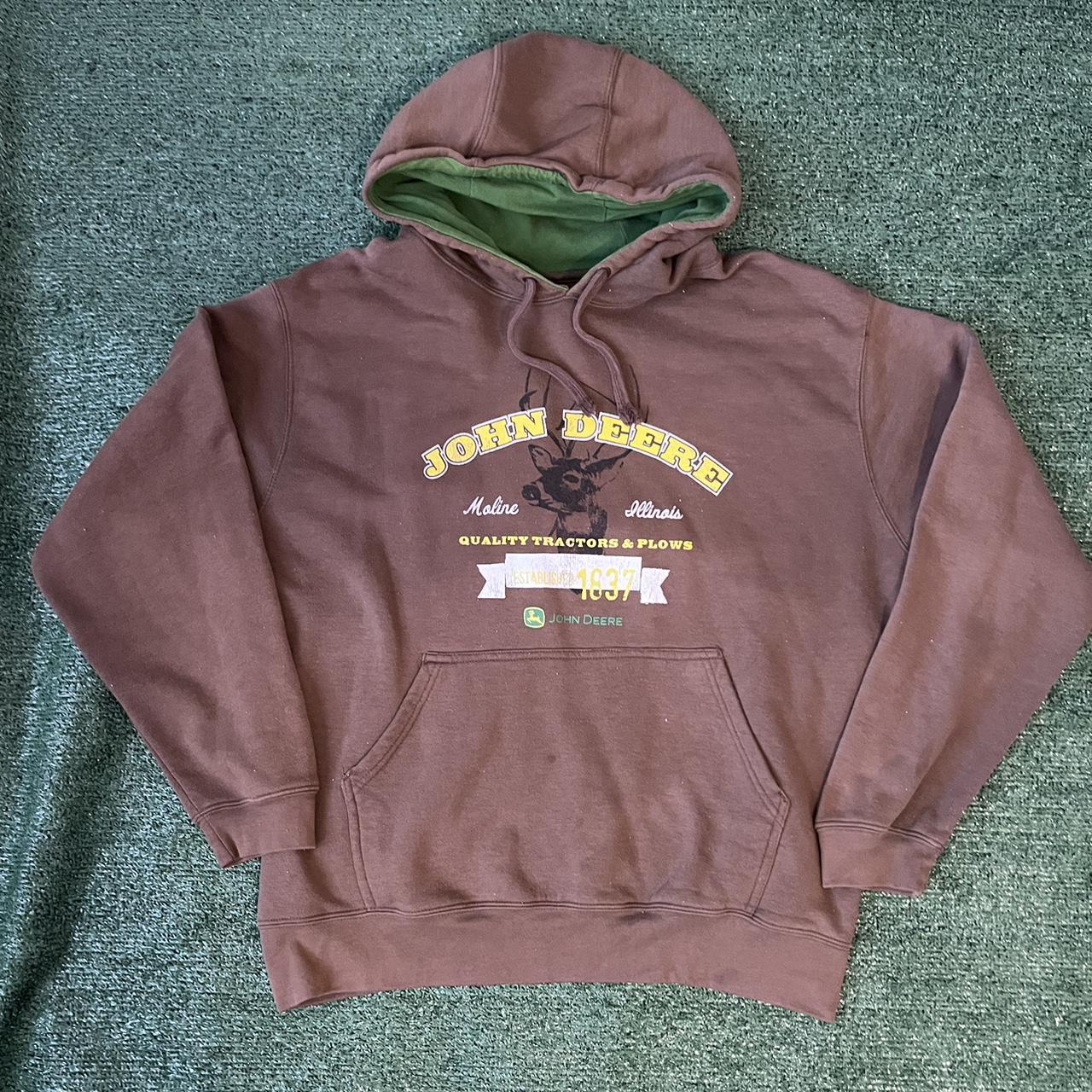 Vintage John Deere Brown Hoodie 😍🔥 -Sized as XL,... - Depop