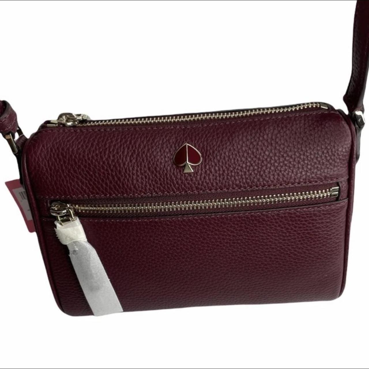 Kate deals Spade small polly leather crossbody bag in Cherrywood