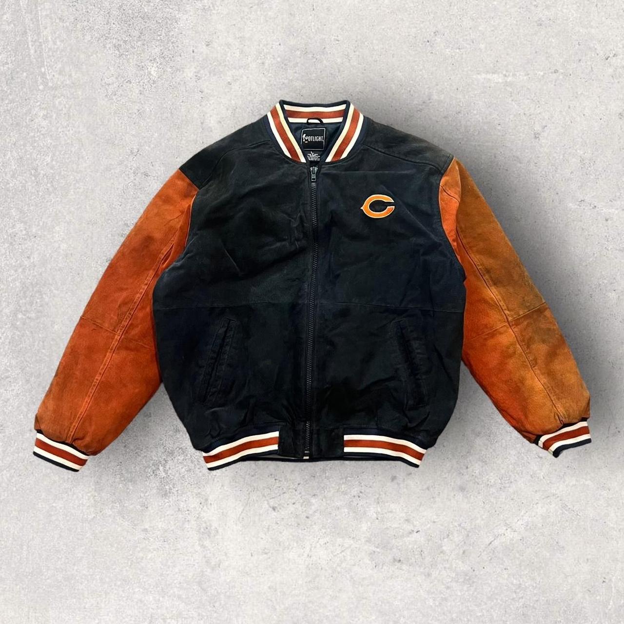 NFL Mens Vintage Chicago Bears Leather letterman jacket on sale 