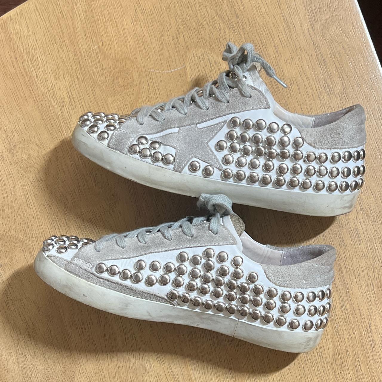 Golden goose best sale superstar studded sneakers