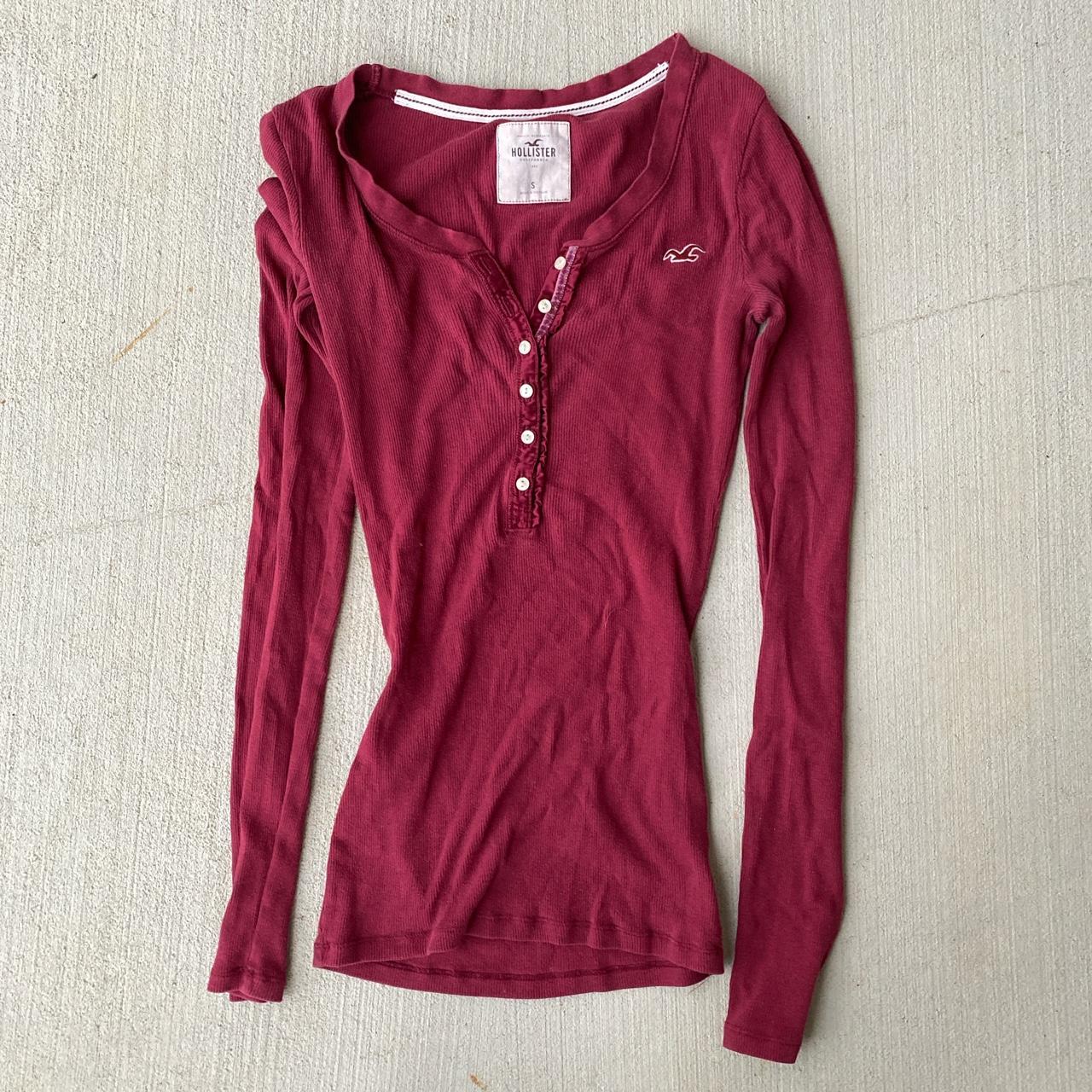 Hollister henley long sleeve size small. Worn a few... Depop