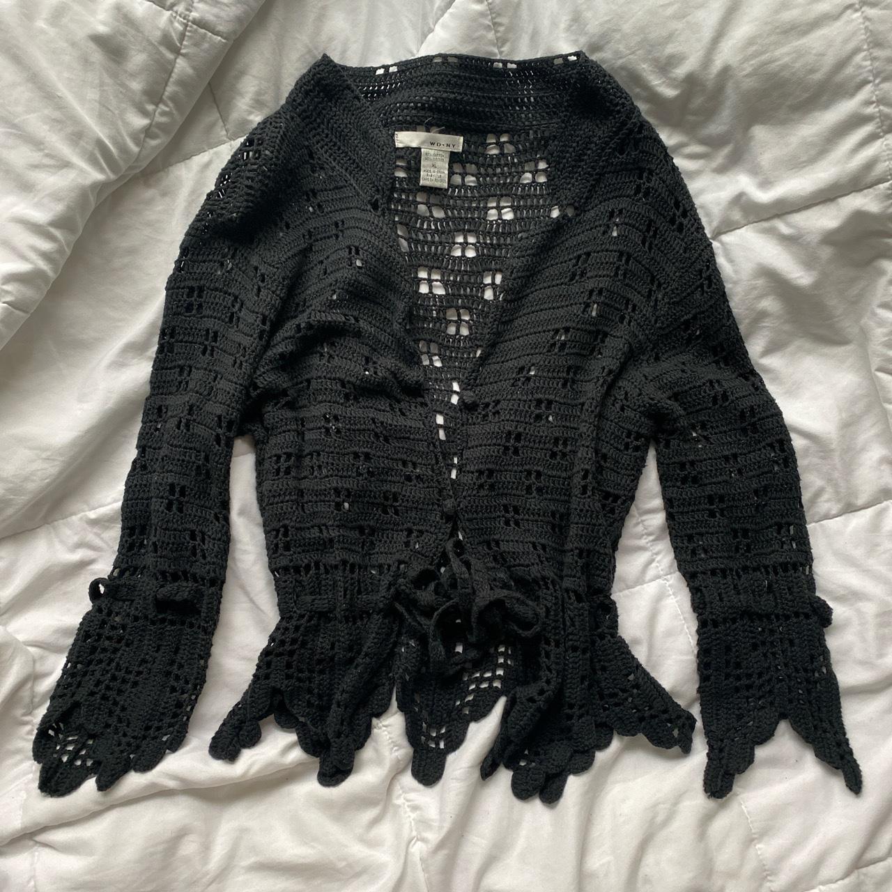Black crochet cardigan 💌 So cute and perfect for... Depop