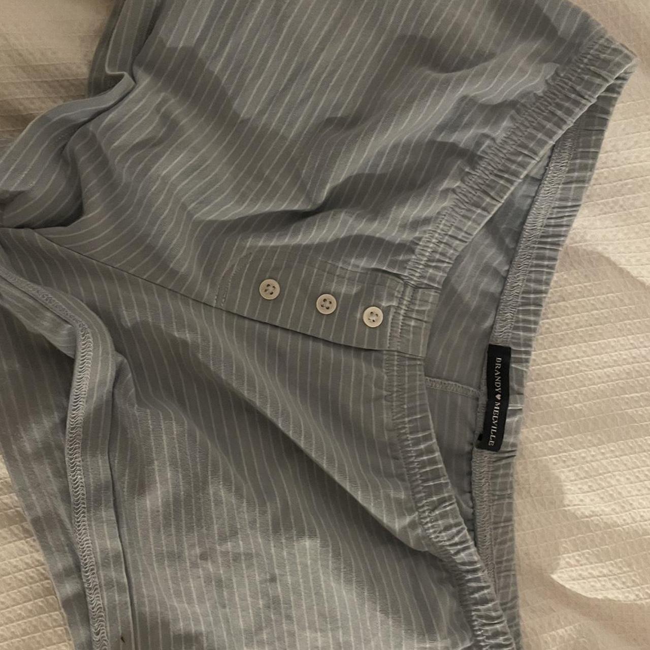Brandy melville blue stripy pj shorts one size and... Depop