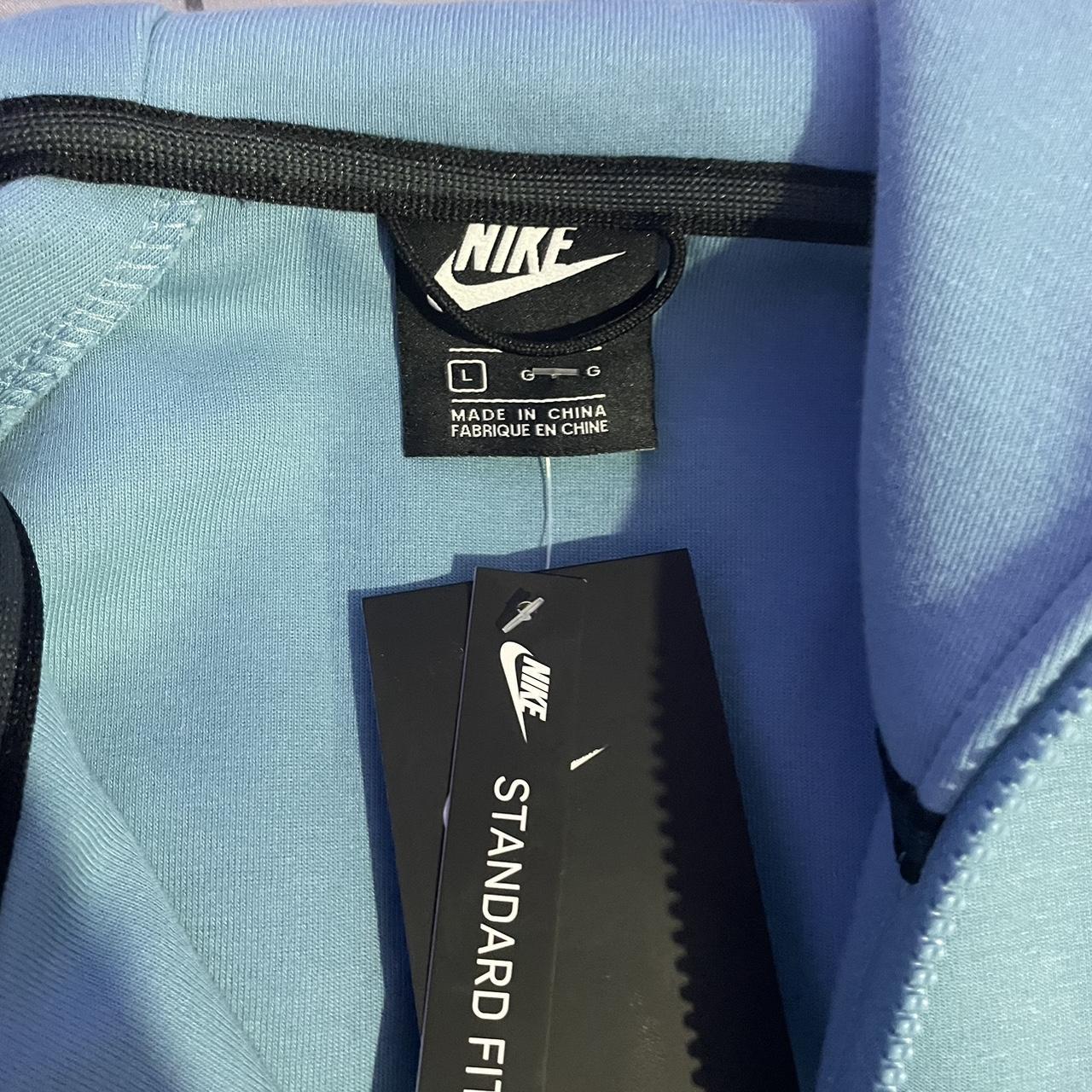 Nike baby blue techfleece hoodie (old season) Size... - Depop