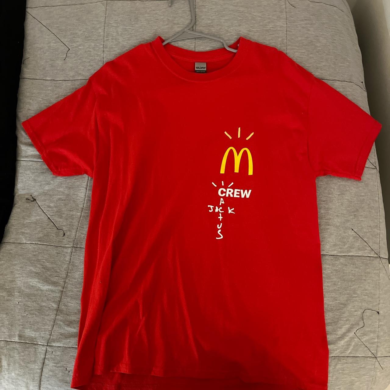 Travis Scott Men's Red T-shirt | Depop