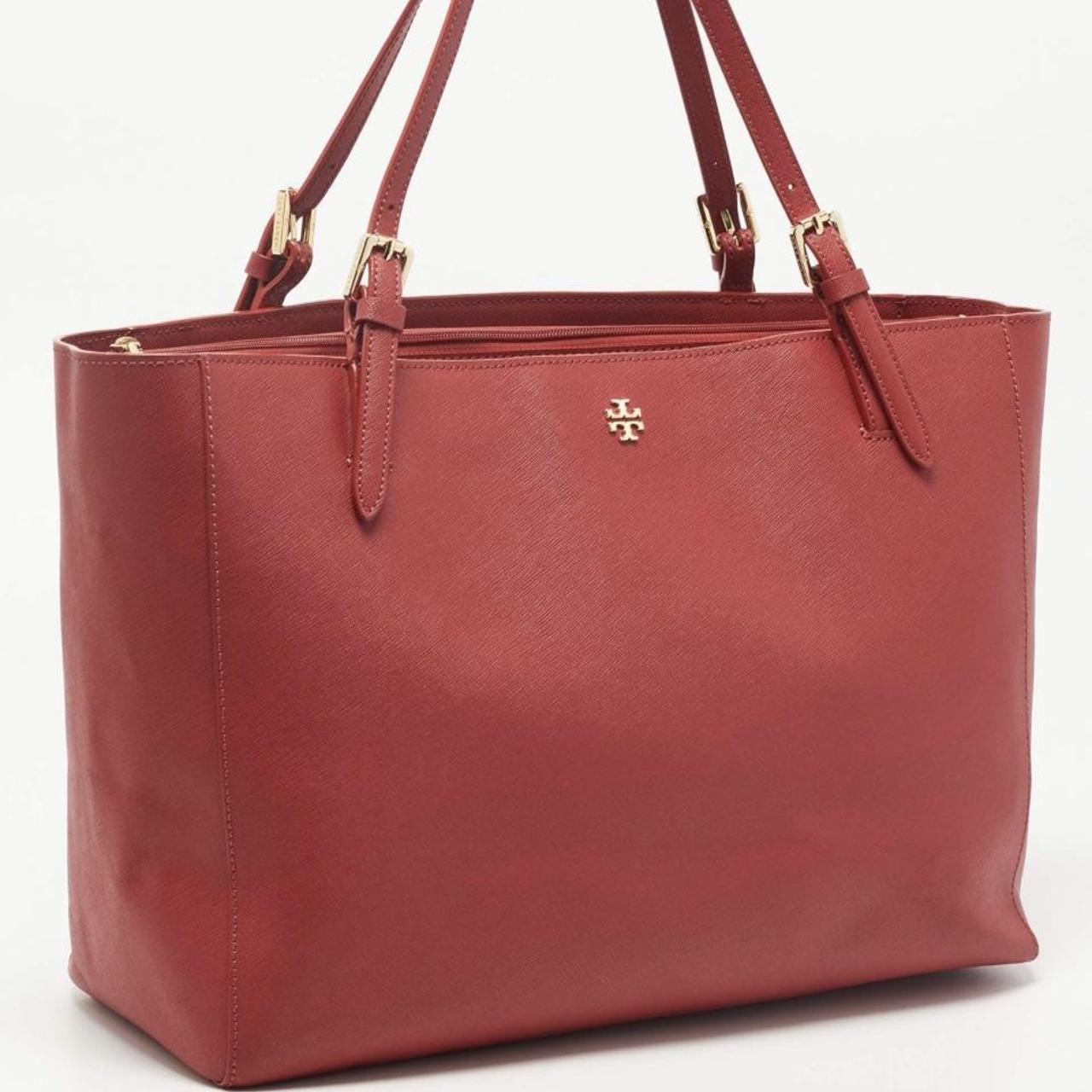 😎😎😎Tory Burch Purse Red Pebbled Leather Robinson Satchel Crossbody Mint  Cond | eBay