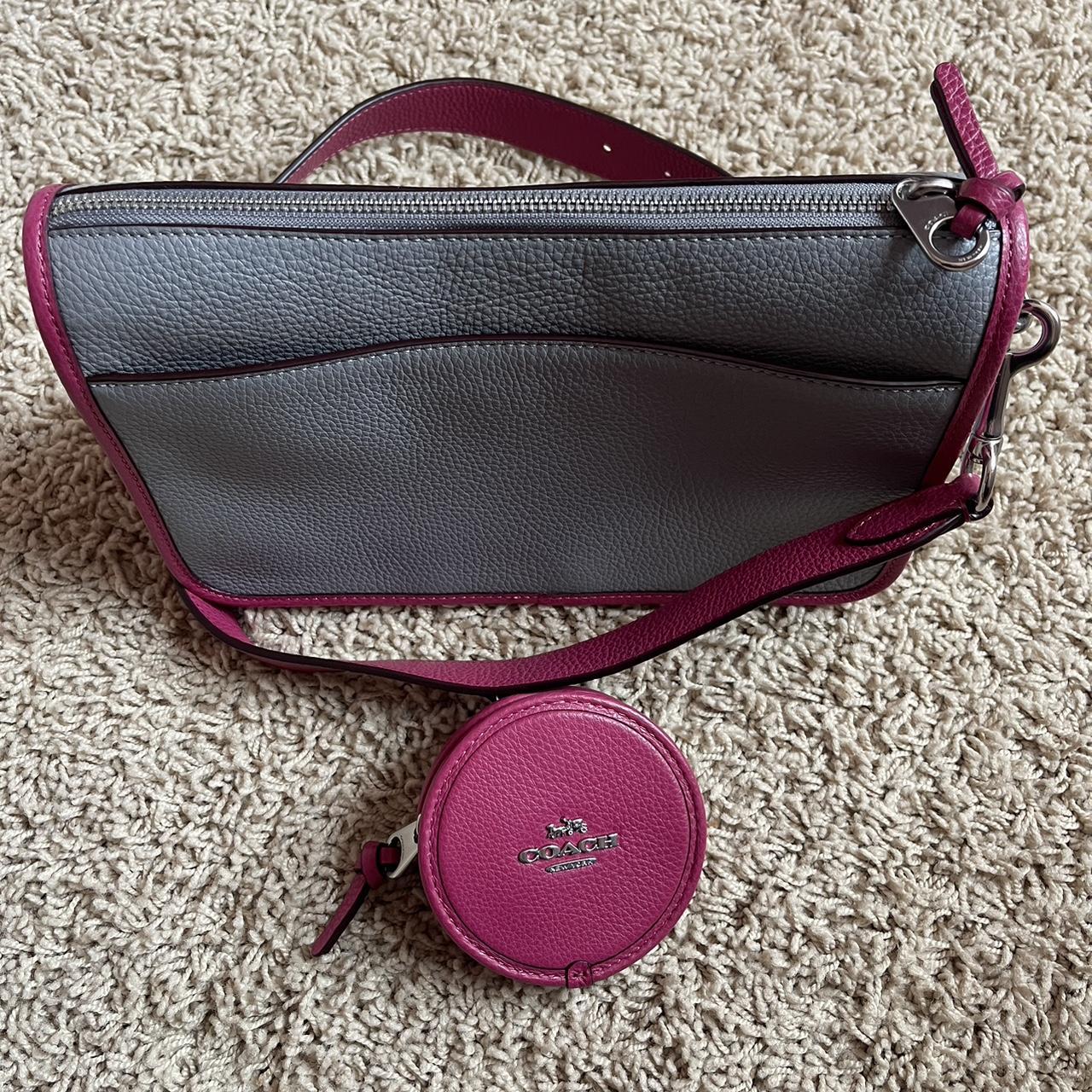 NWT COACH C5778 Pennie Crossbody With Coin Case In Refine Pebble
