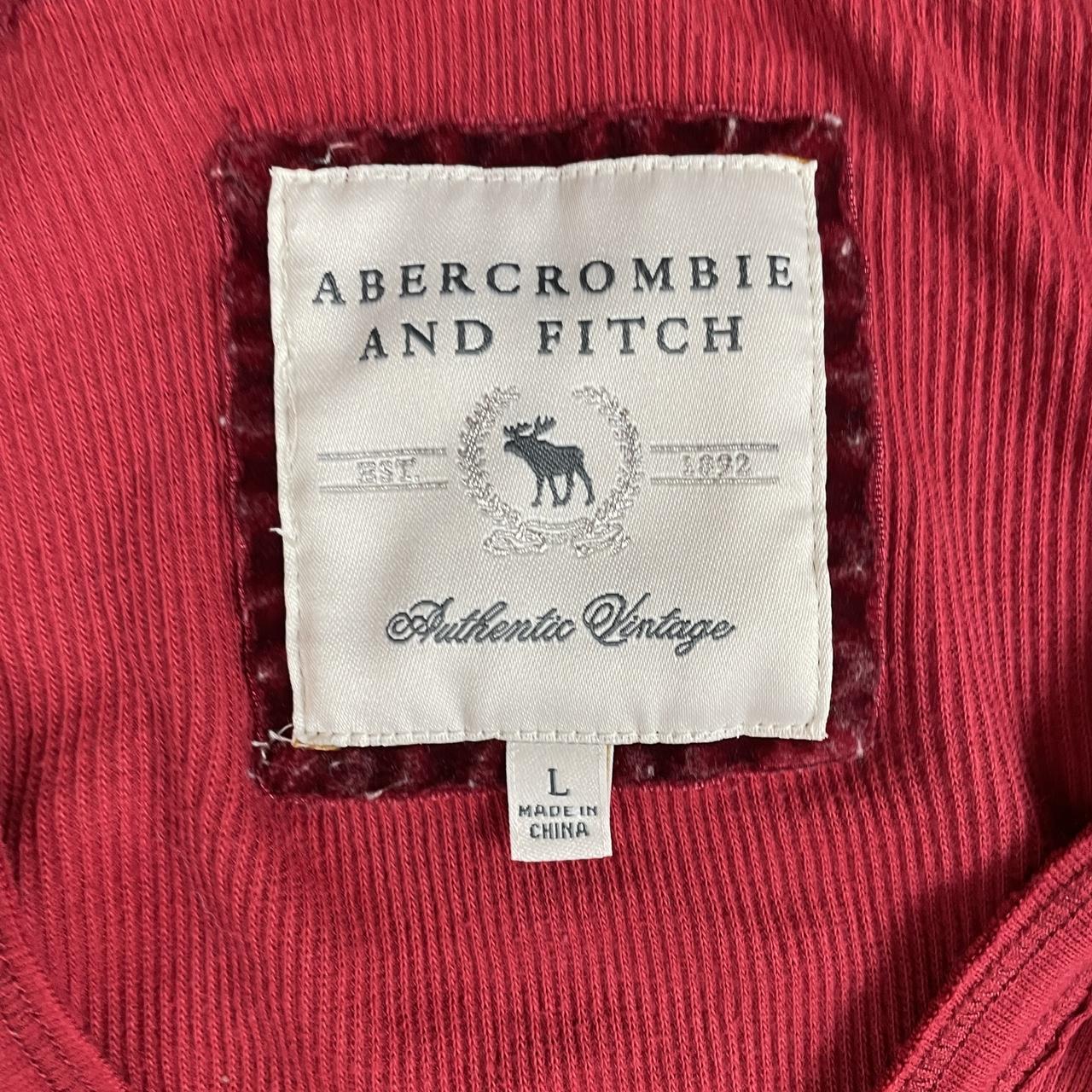 The authentic fall essential red hooded Abercrombie... - Depop