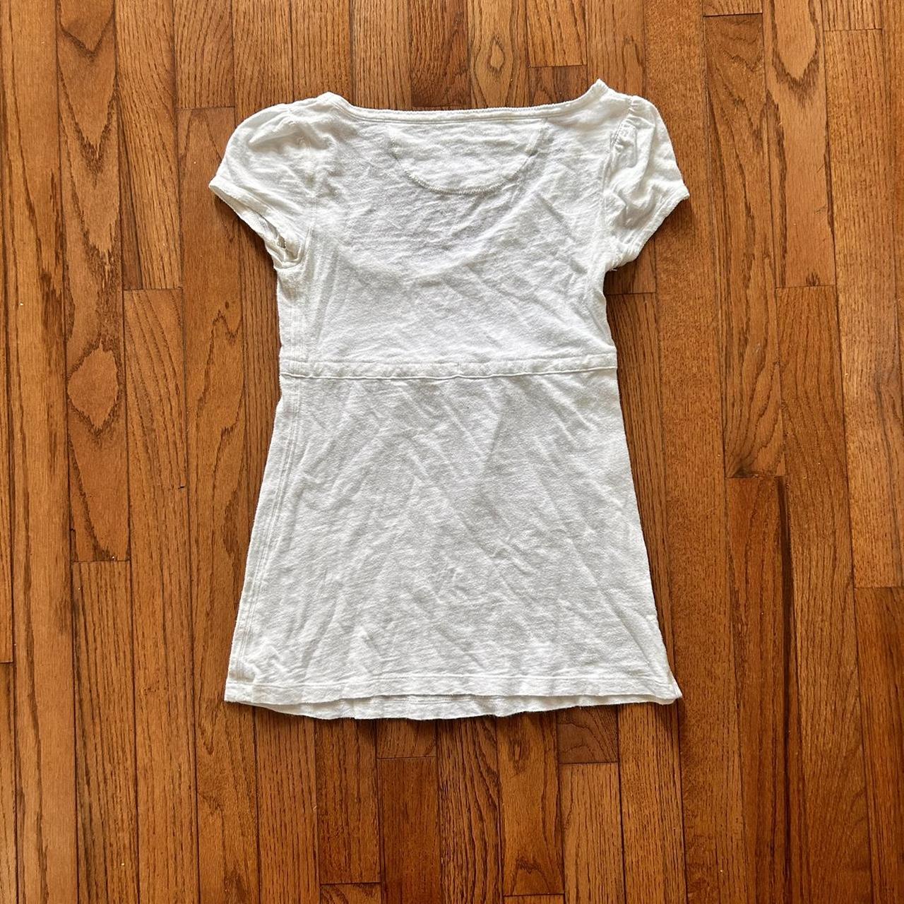 American Eagle Outfitters white babydoll shirt cap... - Depop