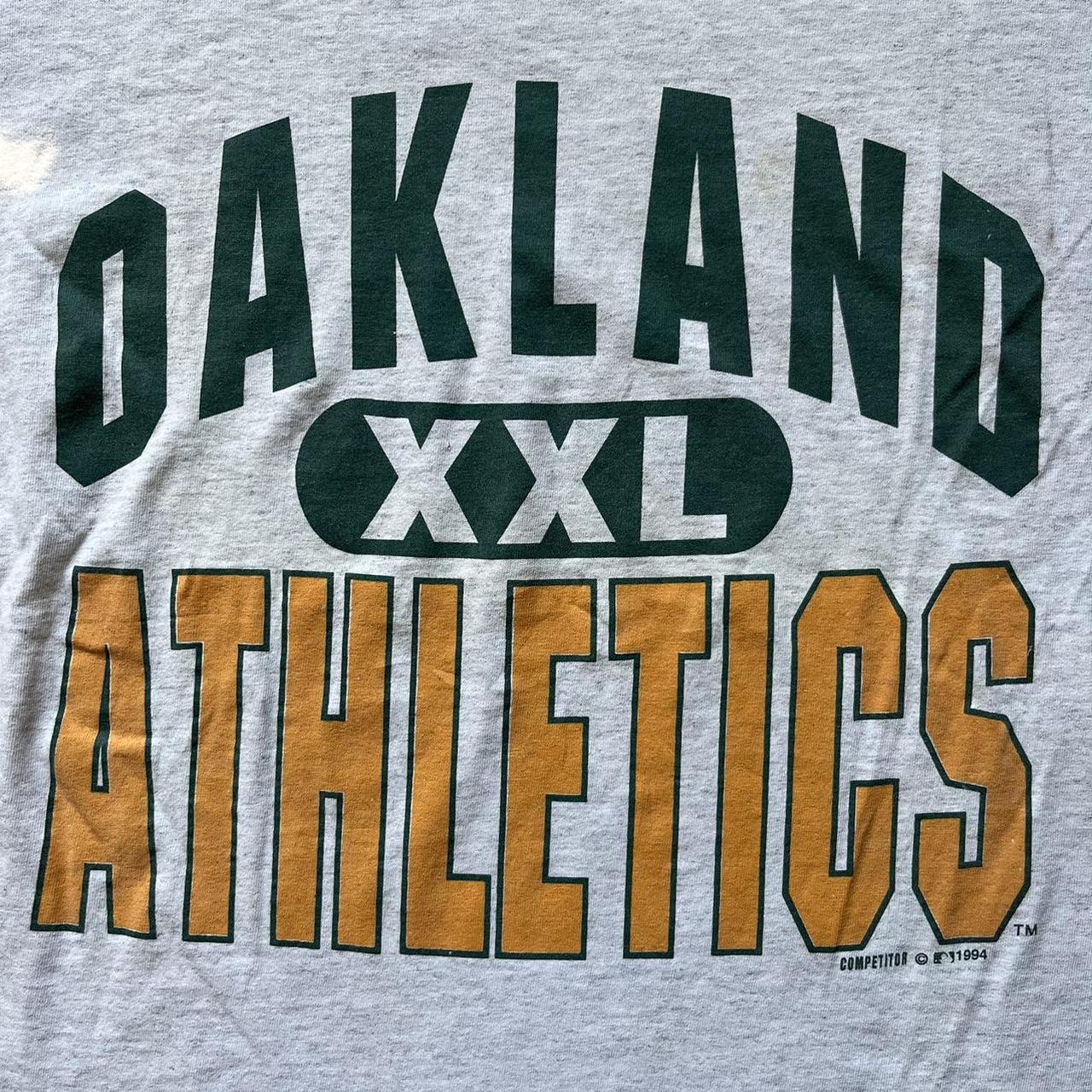 Baseball Tee in the design of the Oakland Athletic's - Depop