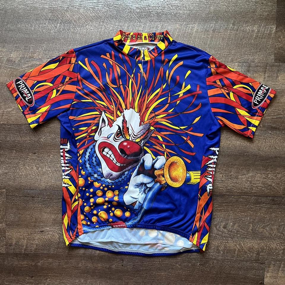 Primal CLOWN Cycling Jersey Shirt Size Medium Coolmax Bike Cycle Gears