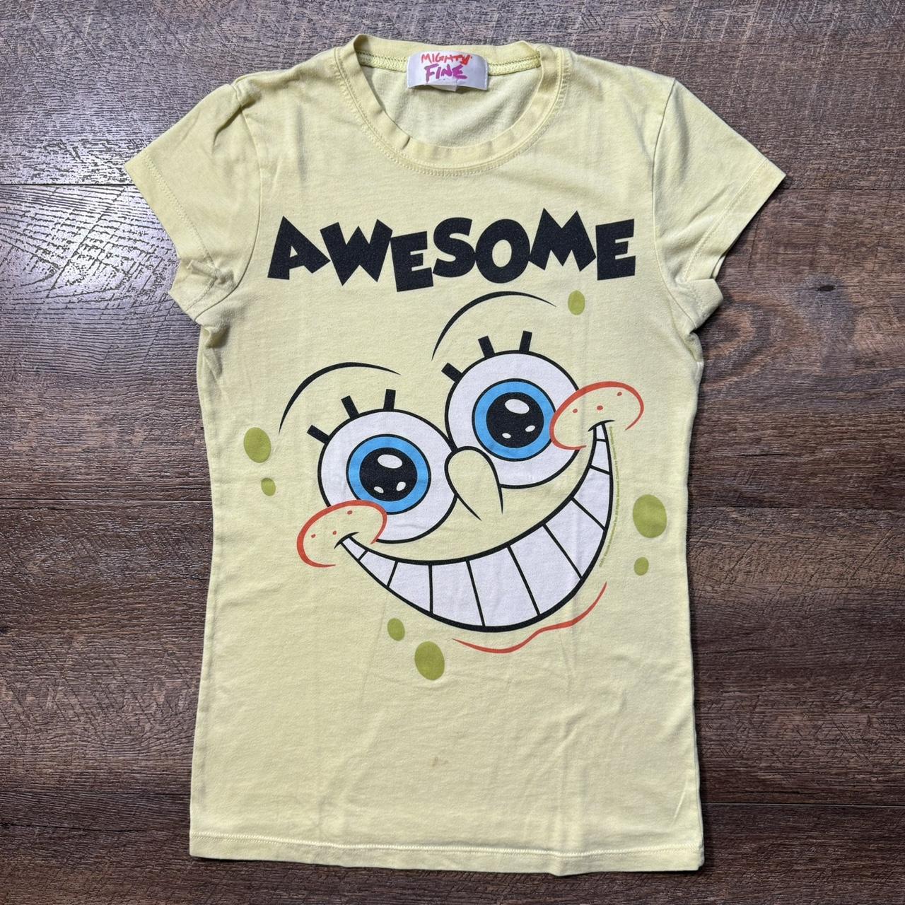 Y2K Mighty Fine x Spongebob Tee 🧽 Normal... - Depop