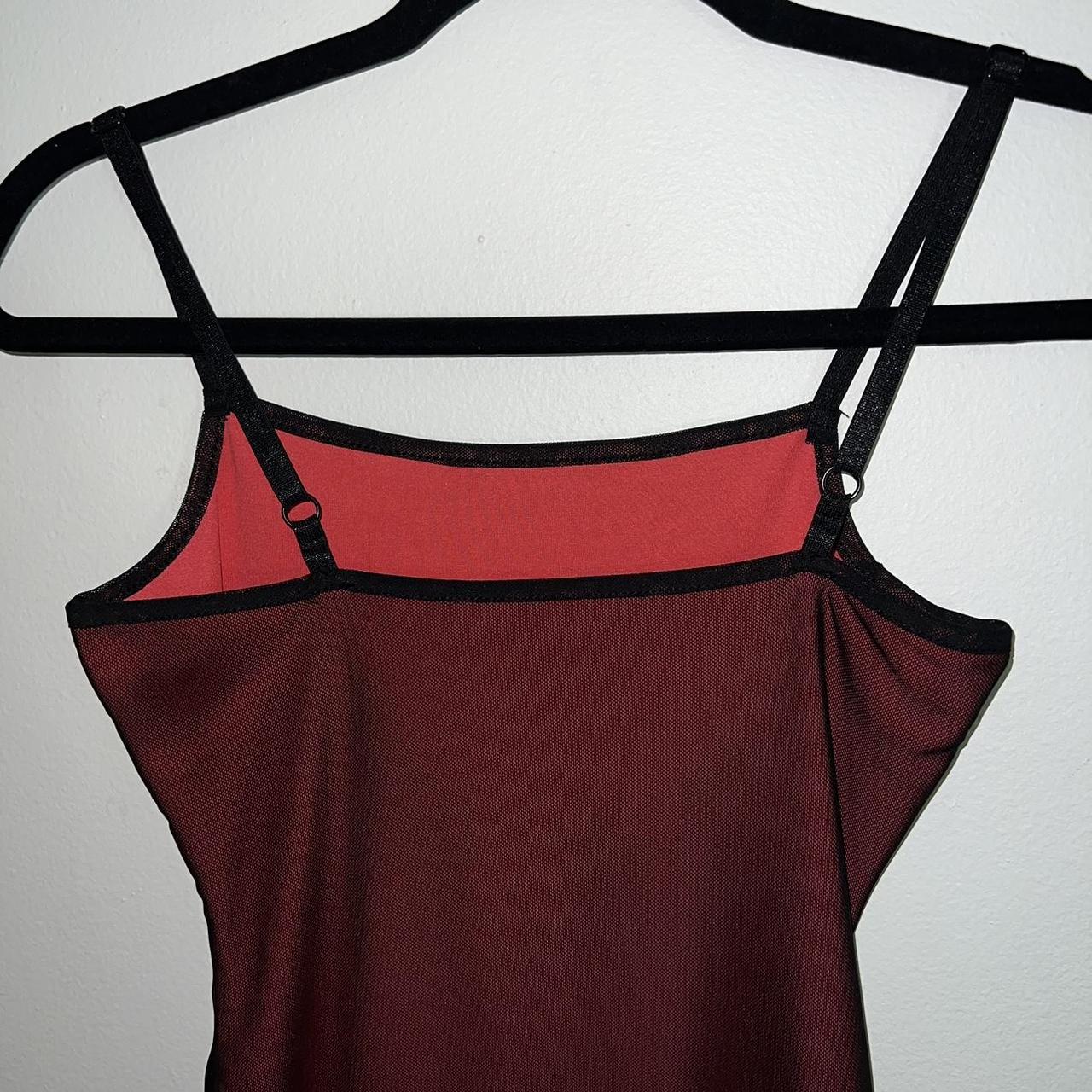 Dark red hot mini cami dress ️‍🔥 says M fits like a... - Depop