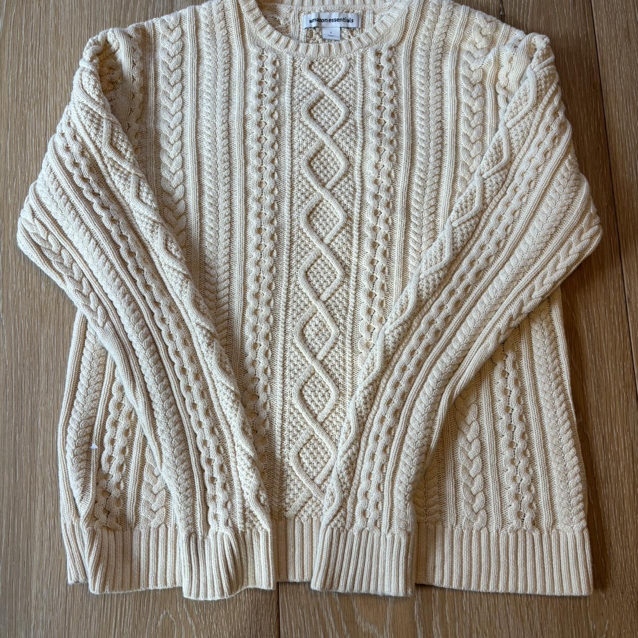 Rory Gilmore oversized sweater. Cream cable knit... - Depop