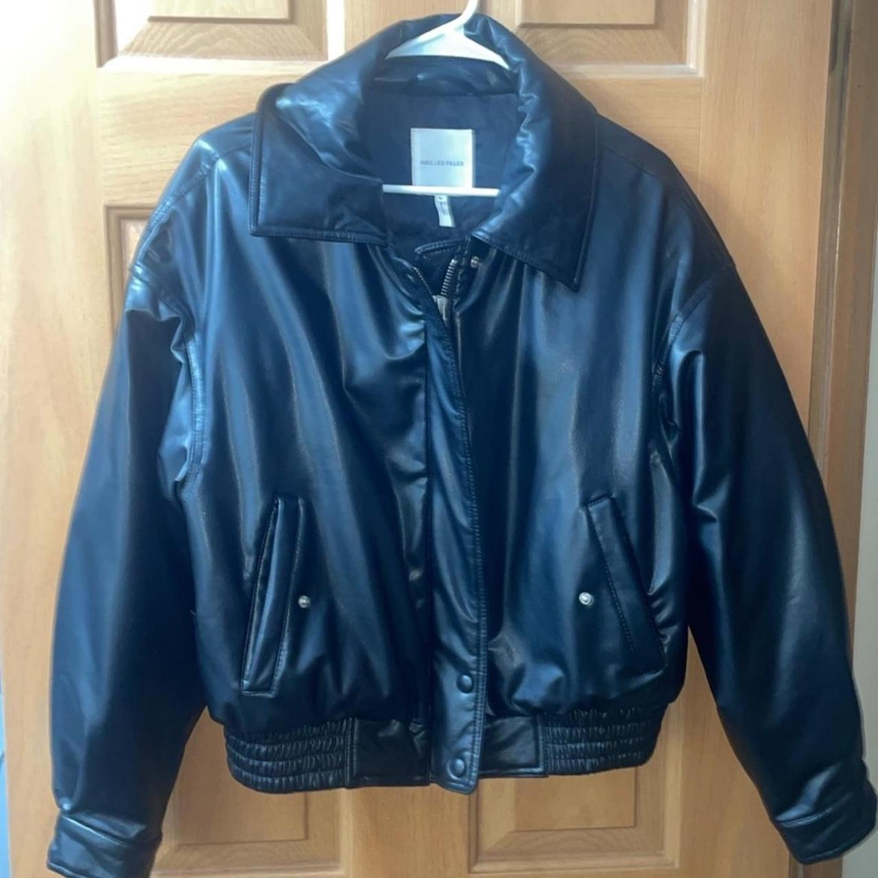 Women's Faux Leather Bomber Jacket