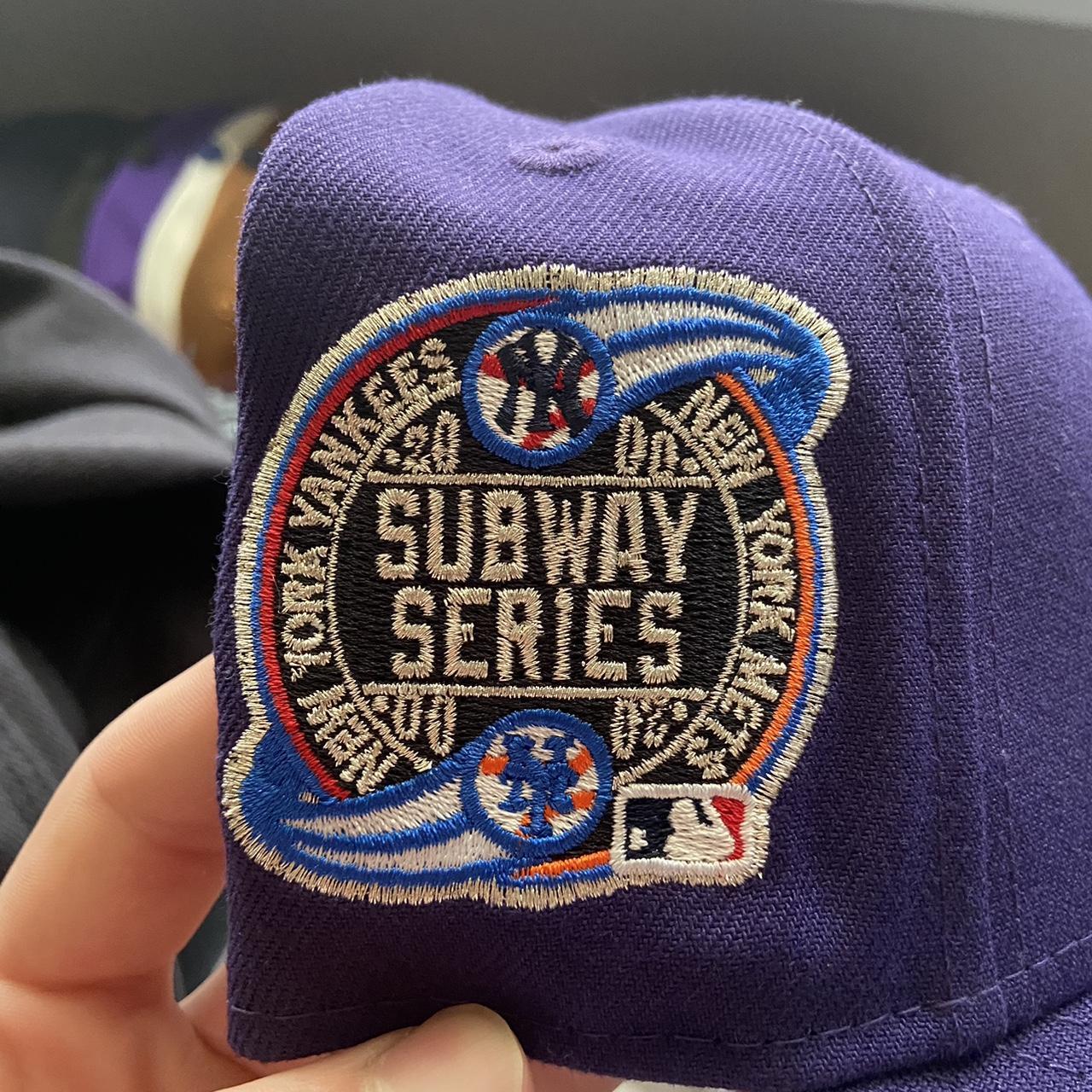 New York Yankees fitted hat pink UV Subway series - Depop