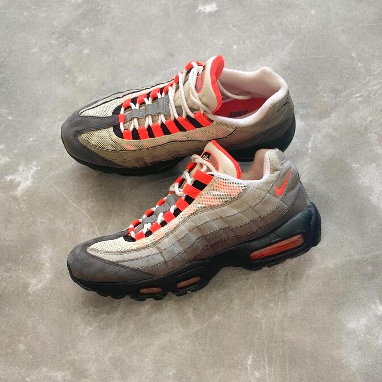 Solar Red Nike Air Max 95 Size 8 UK All defects. Depop