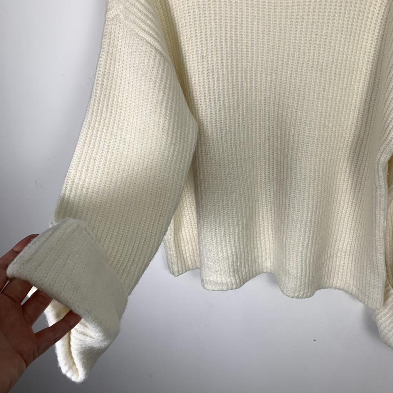 Marks and Spencer cream chunky roll neck jumper. Depop