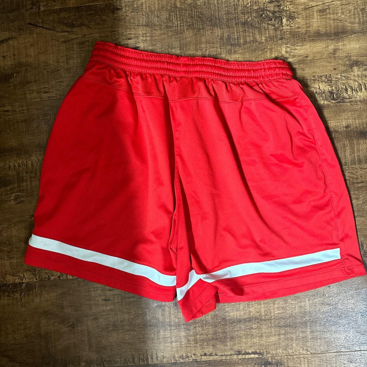 RED NIKE DRI FIT SHORTS XL fit men’s S great... Depop
