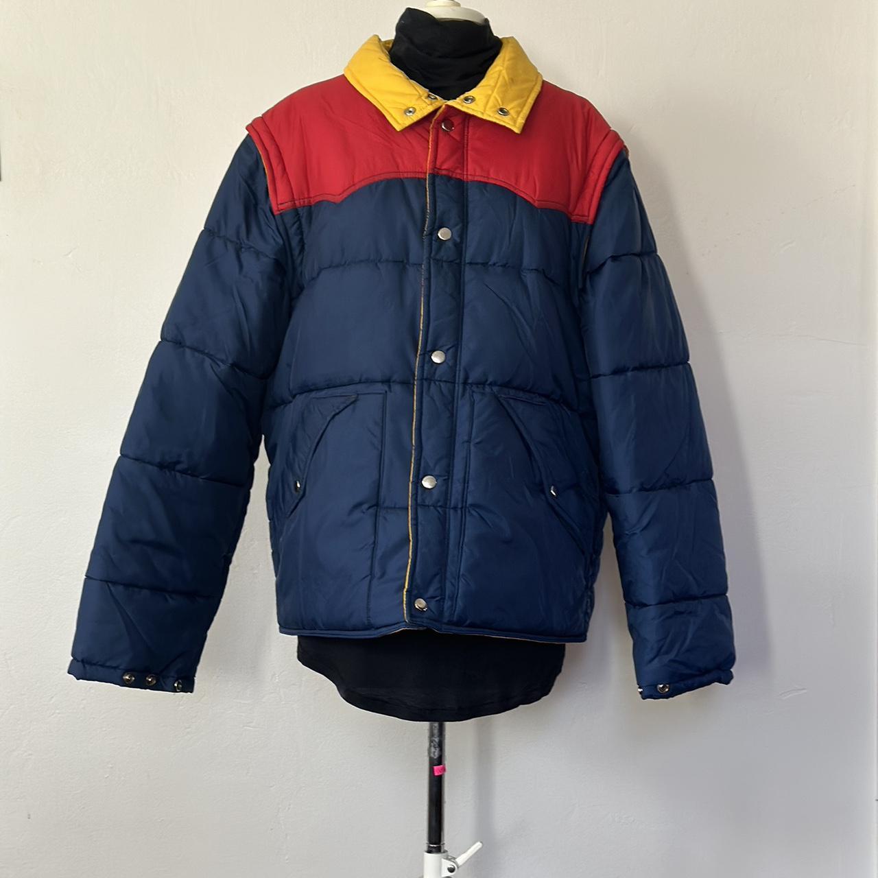 JCPenney Men's Blue and Red Coat Depop