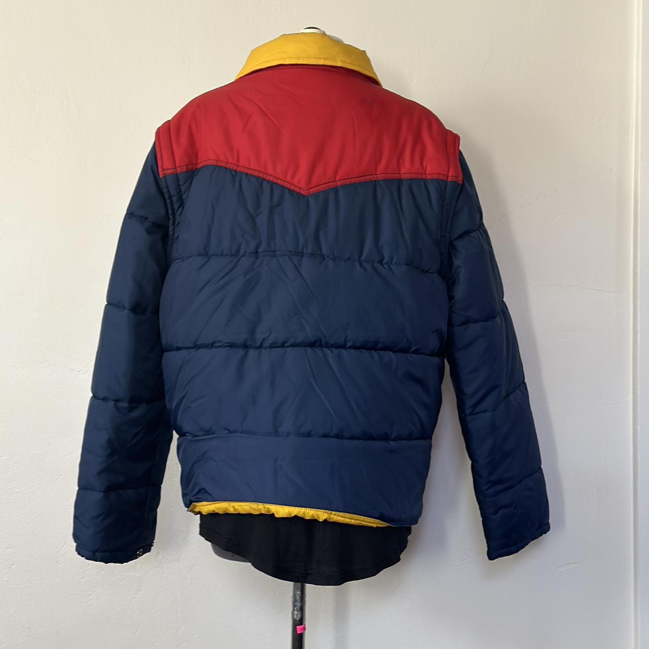 JCPenney Men's Blue and Red Coat Depop