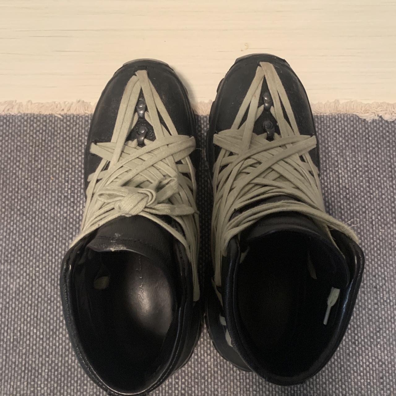 rick owens megalace tractor boots size 43 can fit... - Depop
