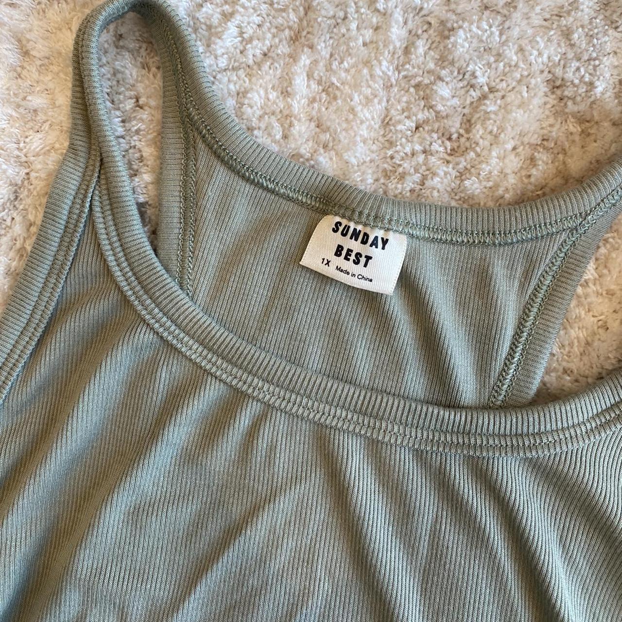 Aritzia Women's Green Veststankscamis Depop