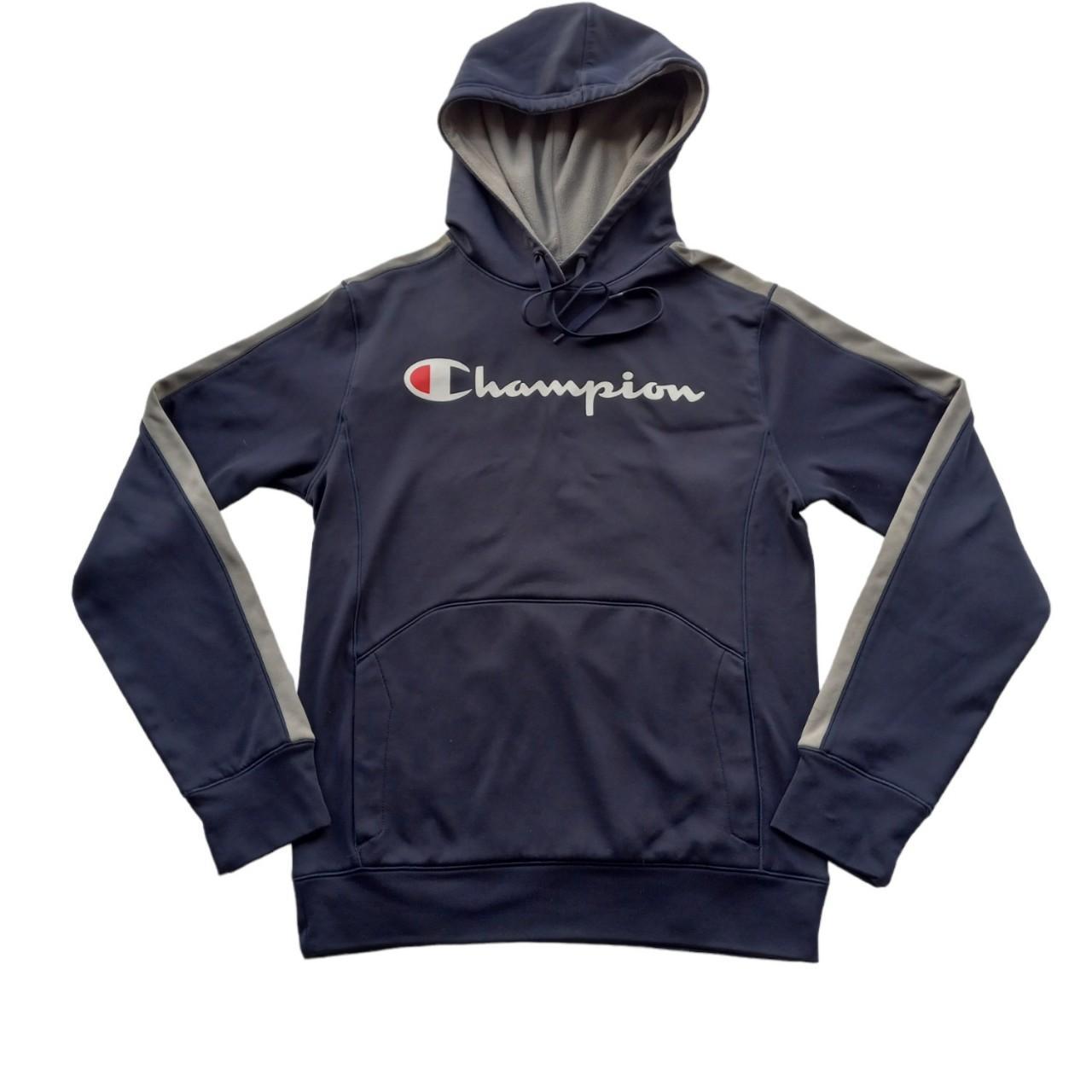 Champion Women's Navy Hoodie | Depop