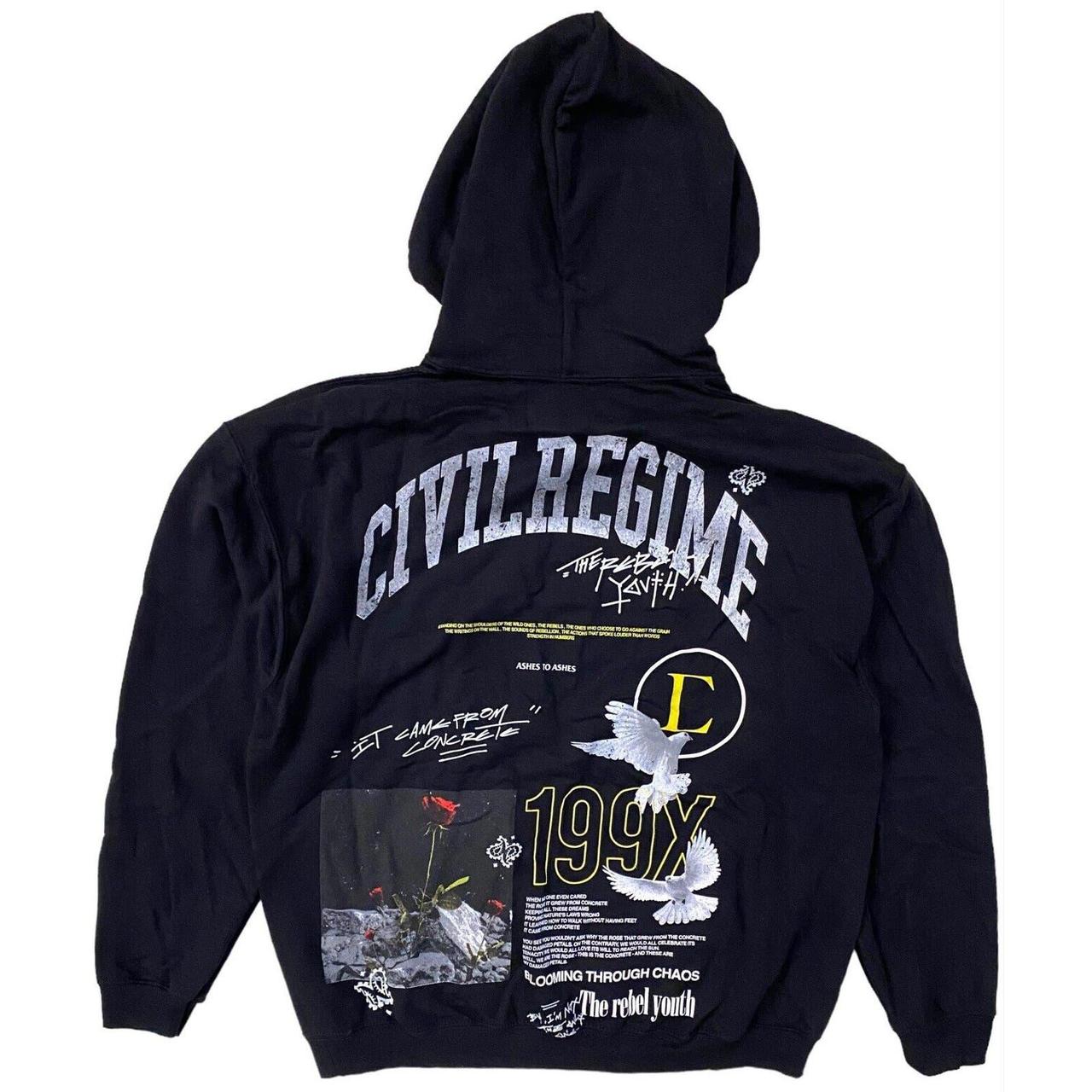 Civil store Regime Poison Embroidered Pullover Hoodie (size medium)