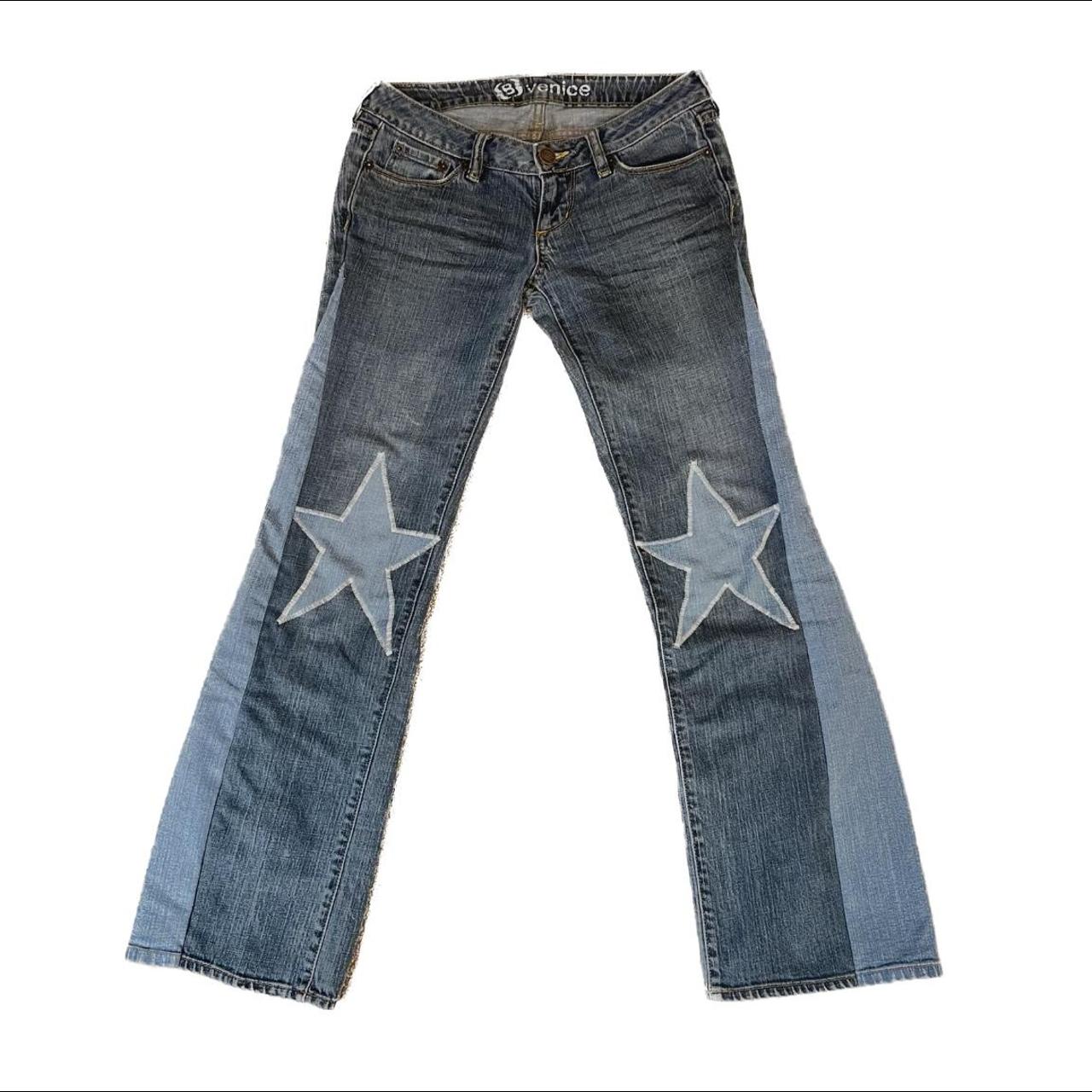 Jeans with 2024 star patches