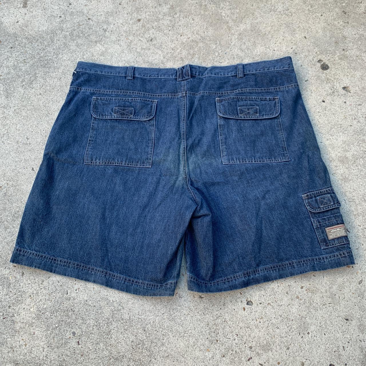 Baggy y2k cyber grunge denim skater shorts Jeans... - Depop