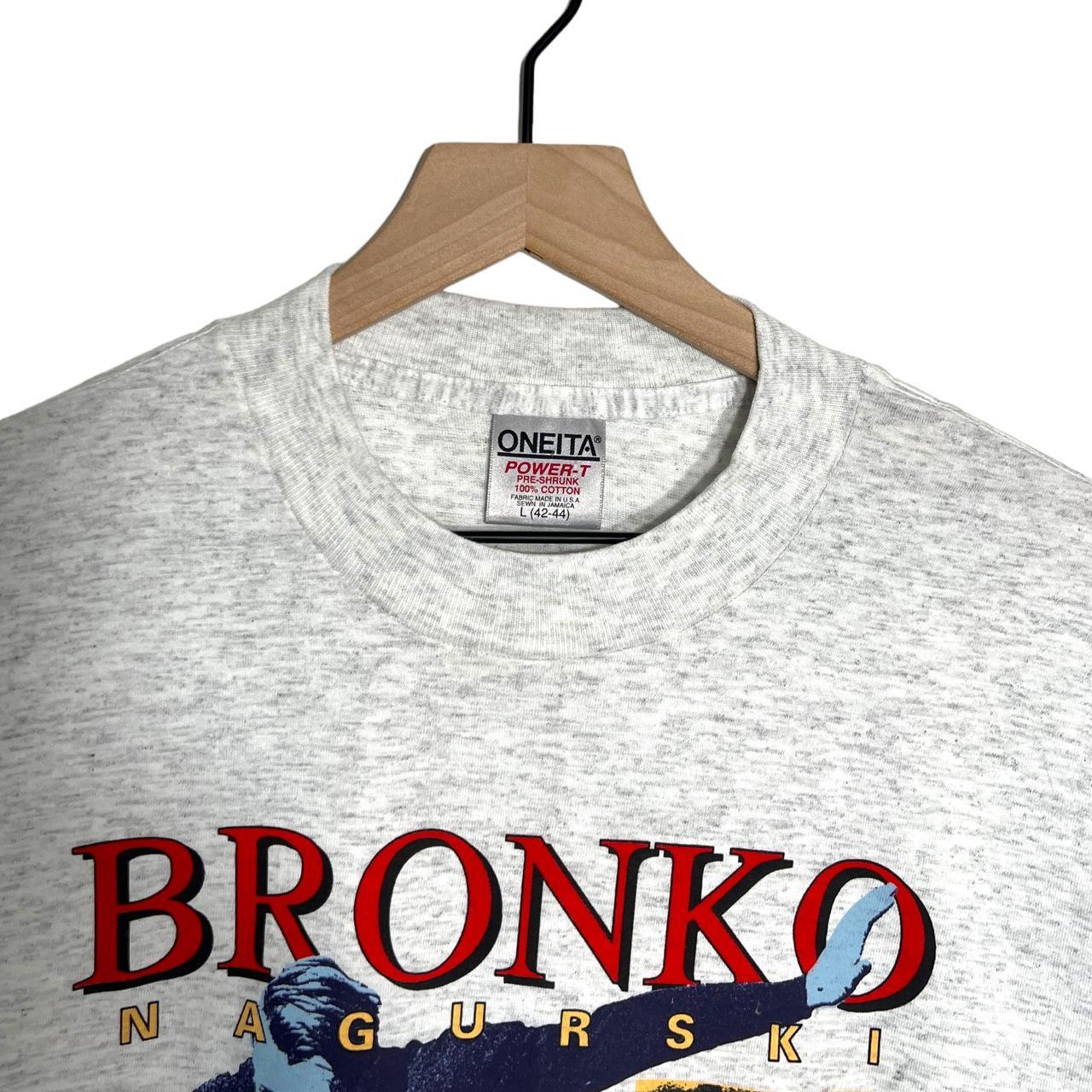 NOS vtg 90s BRONKO NAGURSKI T-Shirt M/L single stitch chicago bears nfl  football