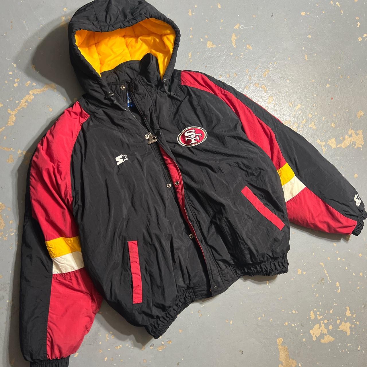 Vintage 1990s Starter NFL 49ers puffer Jacket. - Depop