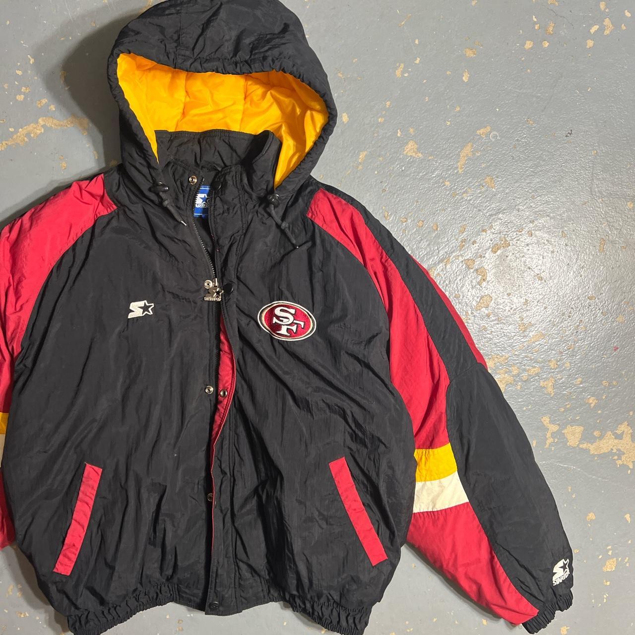 Vintage Rare Starter NFL 49ers Puffer Jacket Large - Depop