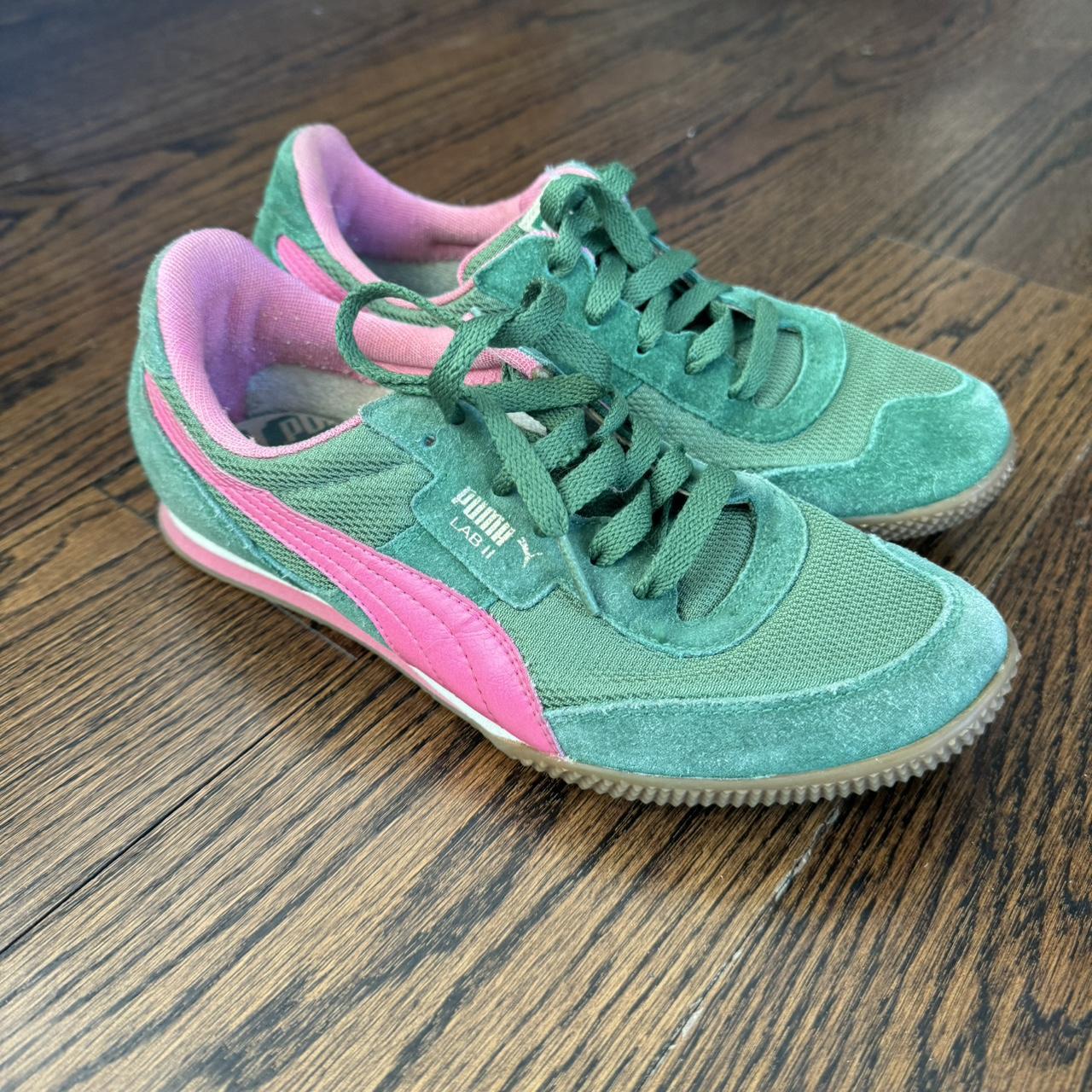 Pink and 2024 lime green pumas