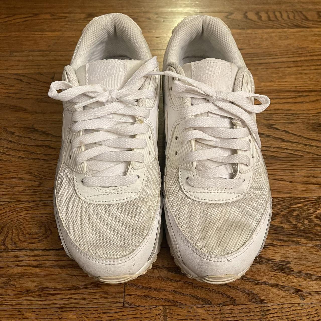 White Nike Air Max 90s Great condition, no signs of... - Depop