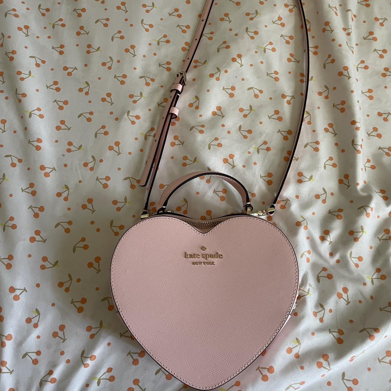 Light pink Kate Spade heart purse. Very spacious and - Depop