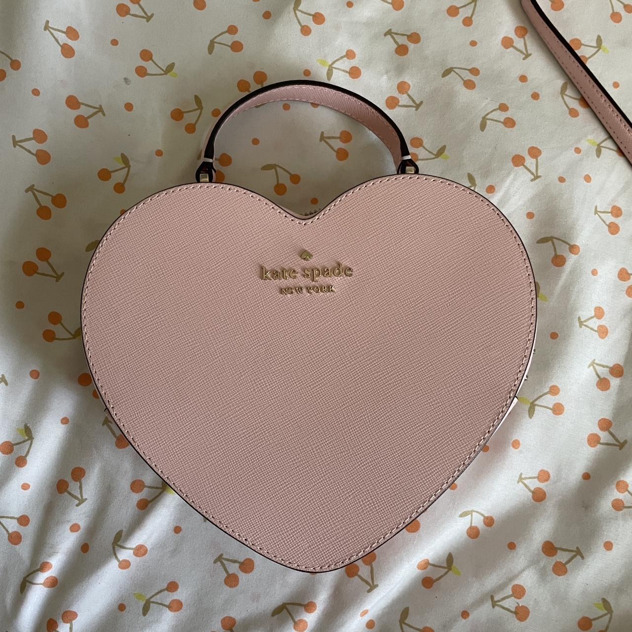 Light pink Kate Spade heart purse. Very spacious and - Depop