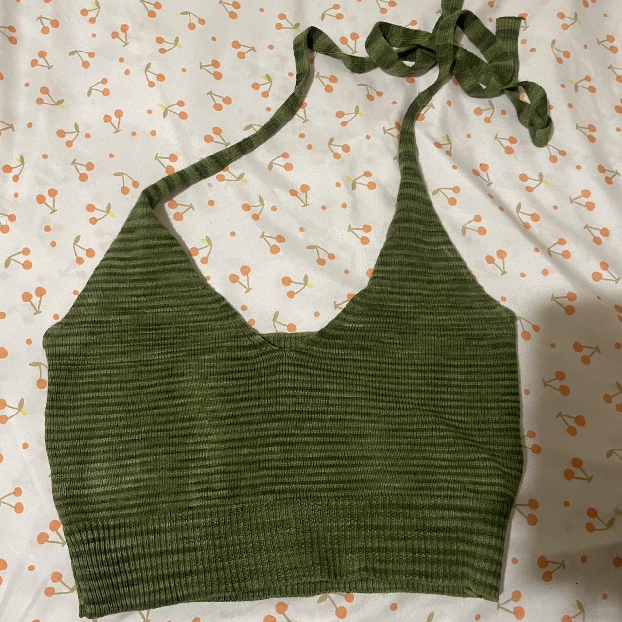 Green Halter Crop Top Size Small From Shein 🪴🪴 Y2k Depop