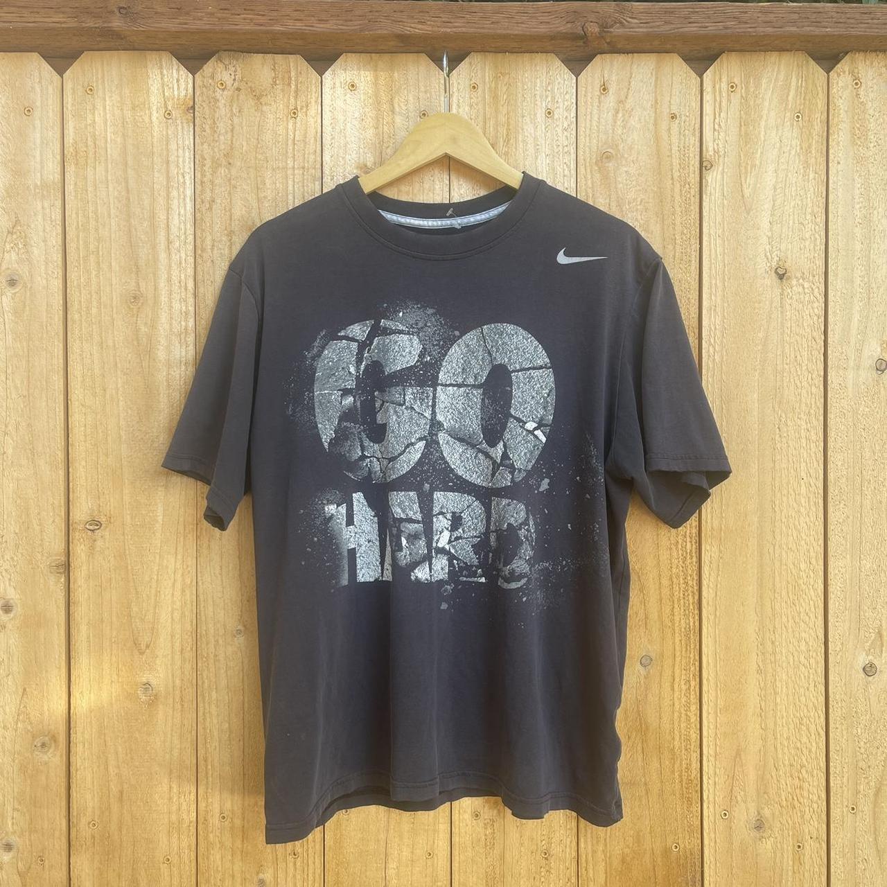 Vintage Nike T-Shirt Adult Large L Black Dri Fit Depop