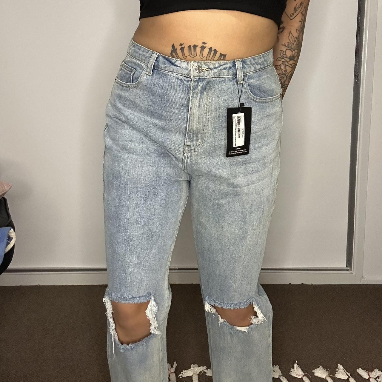 Pretty Little Thing denim jeans Size UK 16 - Depop