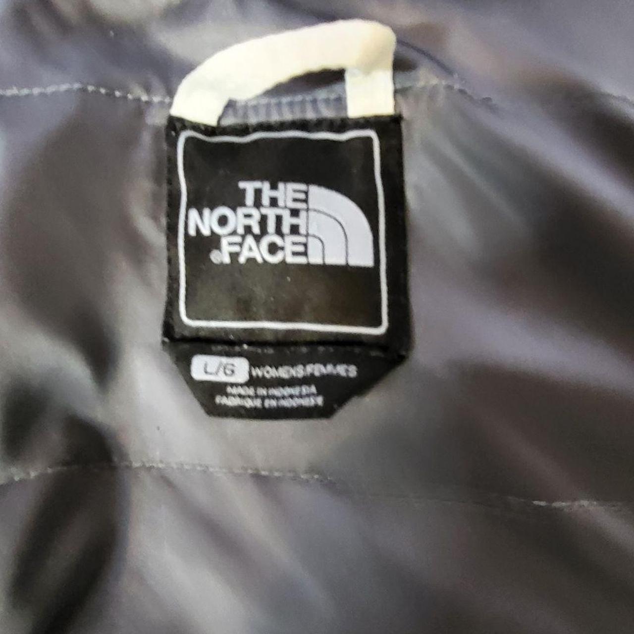 North Face women's white jacket with detachable... - Depop