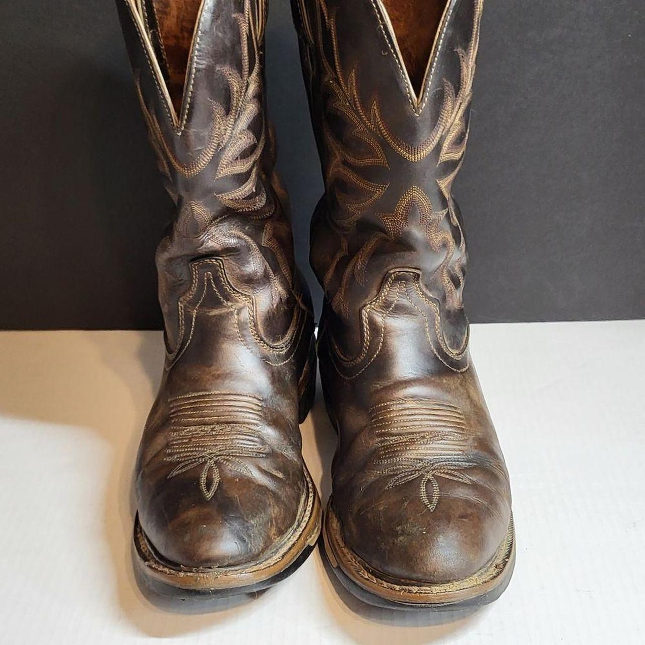 Justin men's western cowboy boots. Size 10D. Some... - Depop
