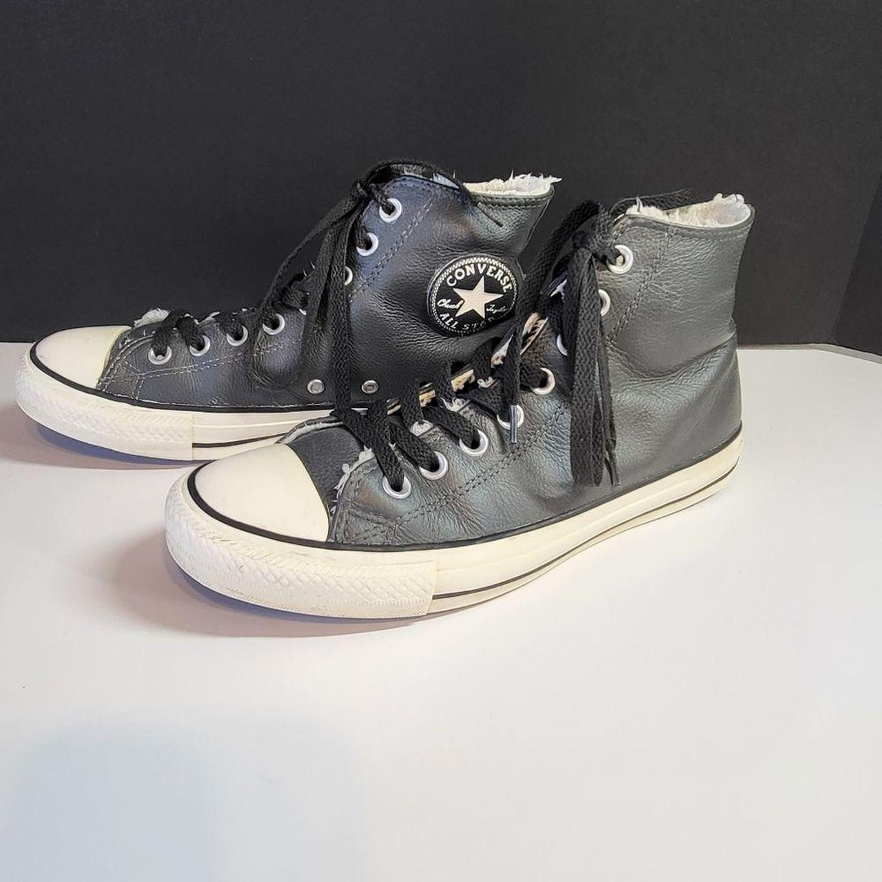 Office black clearance leather converse