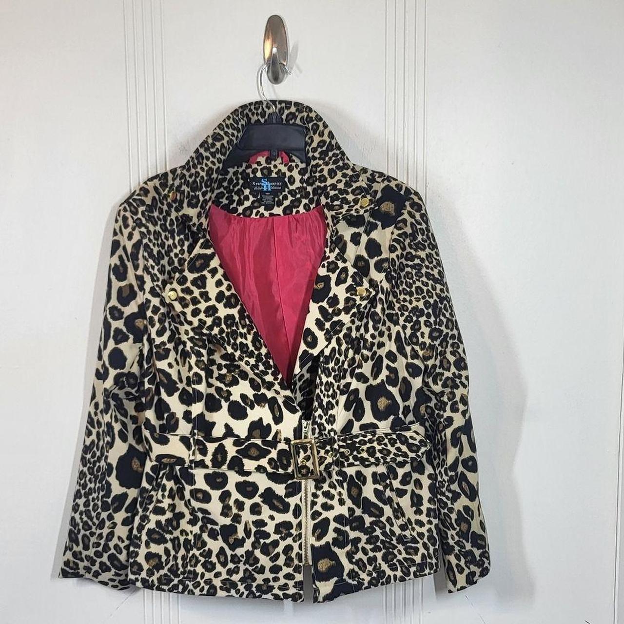 leopard print jacket size 18